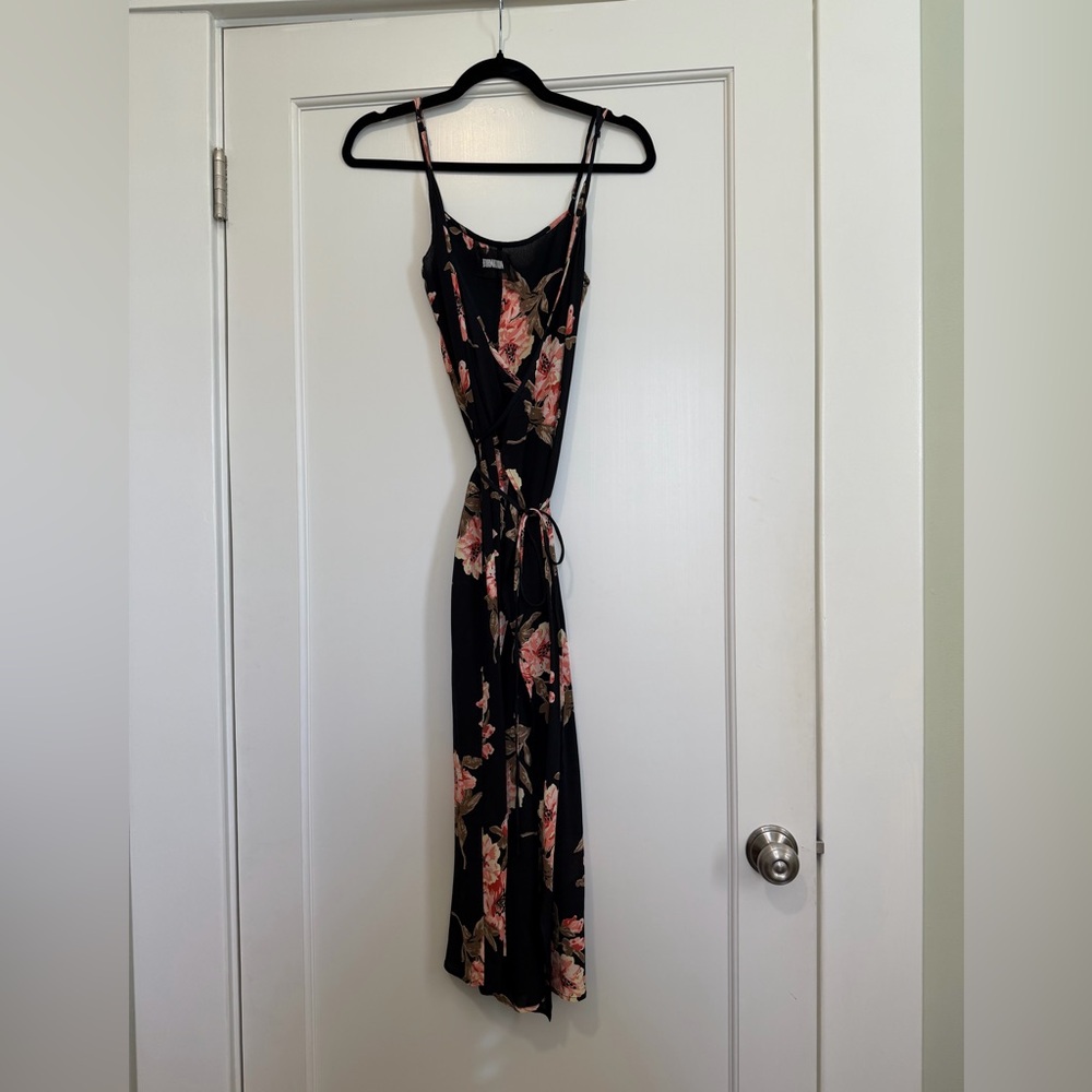 Reformation floral wrap dress